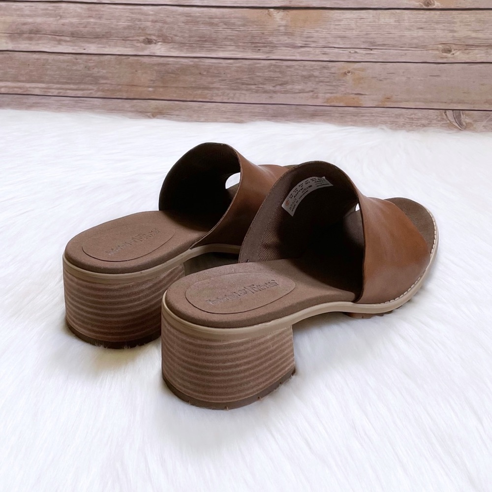 Timberland Laguna Shore Rust Brown Leather Mule Sandals - Picture 4 of 7